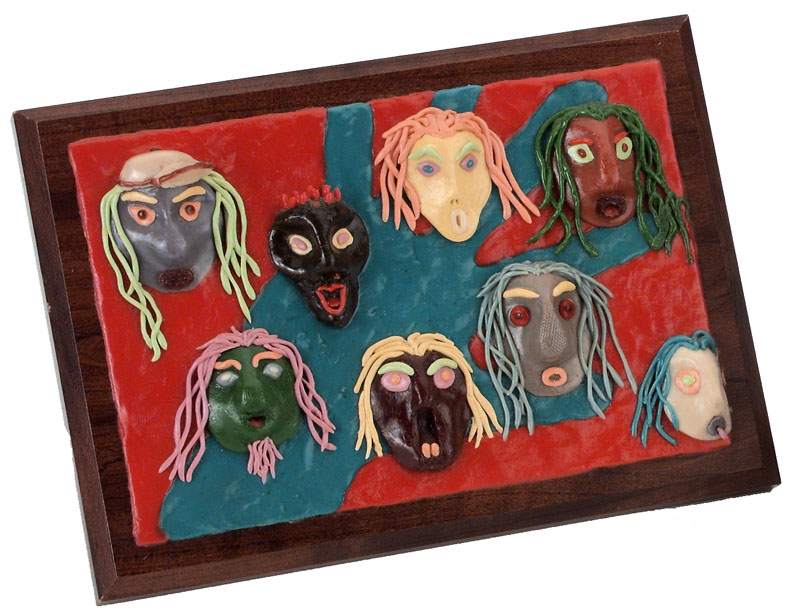 Heads and Hand, 150 Pieces of Gum