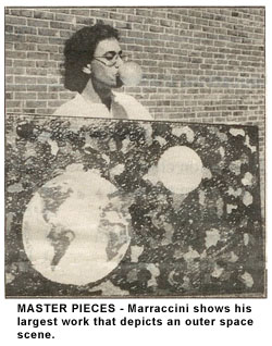 Marraccini shows his largest work that depicts an outer space